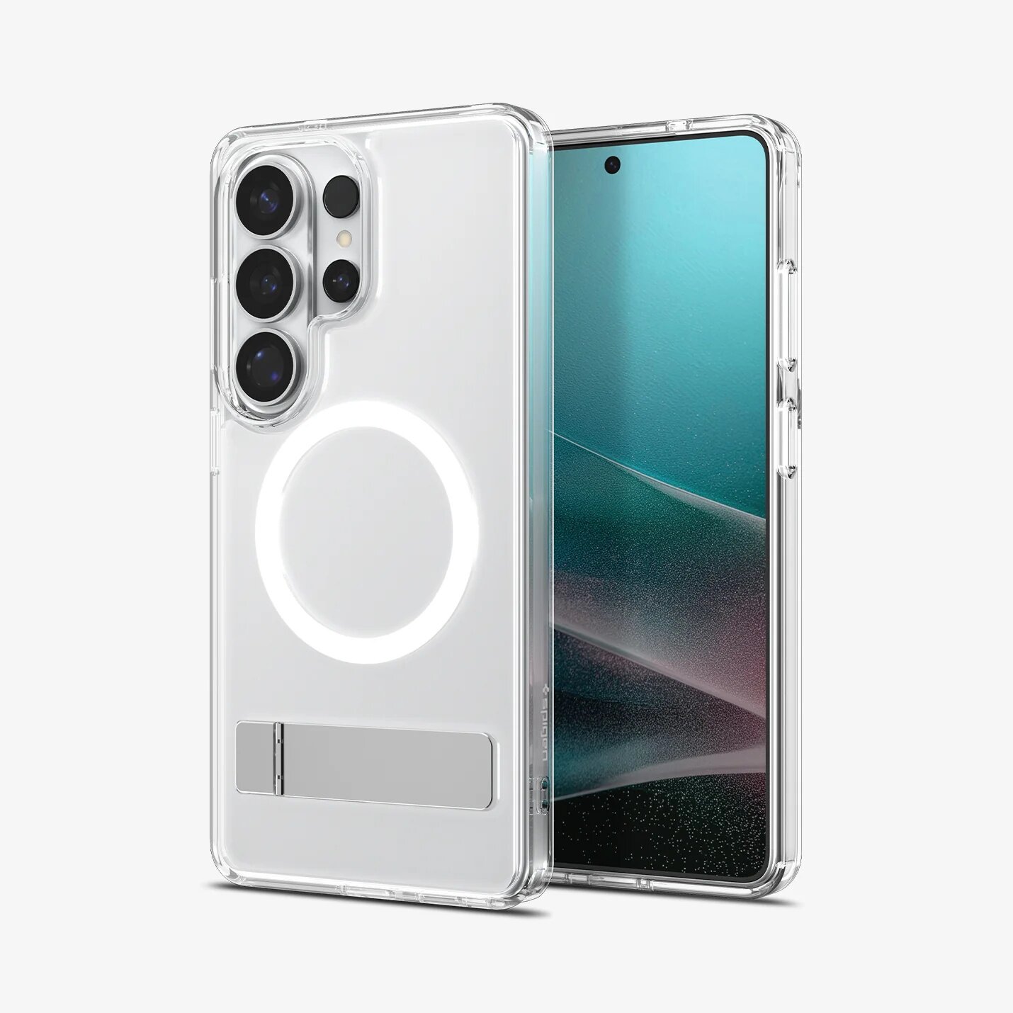 Spigen适用于三星S26/s25 Ultra手机壳新款Mag Fit磁吸保护套高级感透明全包防摔硬外壳硅胶气囊壳带金属支架