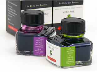 30ml30色 不堵笔 进口法国J.Herbin D系列彩色染料非碳素钢笔墨水