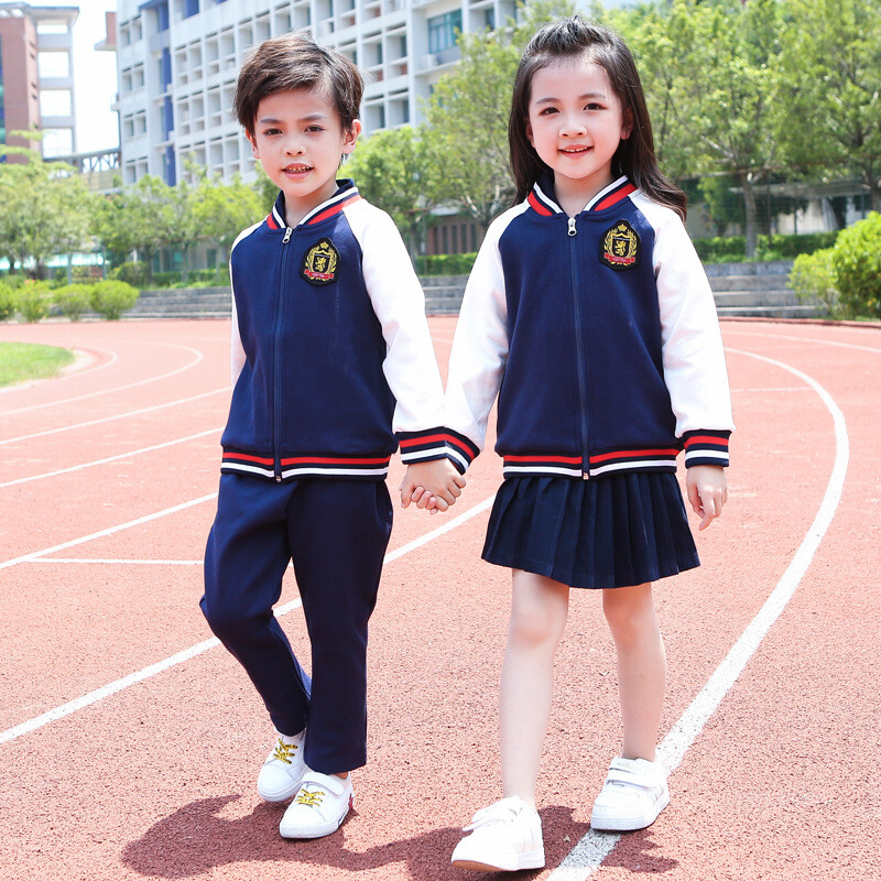 英伦学院风幼儿园园服纯棉小学生校服长袖运动服儿童棒球服教师服