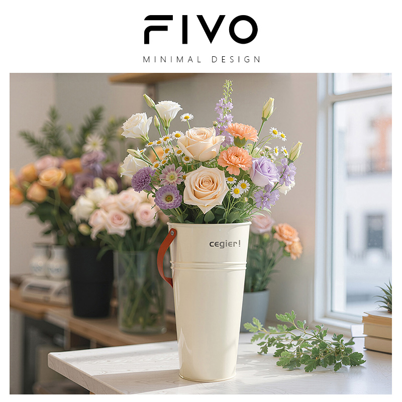 FIVO高级感醒花桶抱抱桶花店专用养花鲜花桶插花深水桶装饰大花盆