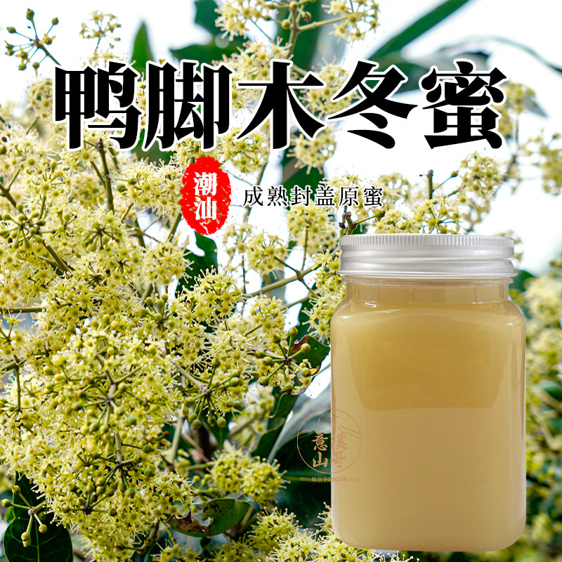 潮州山哥土蜂蜜农家天然结晶蜂蜜养蜂农自产无添加健康鸭脚木冬蜜