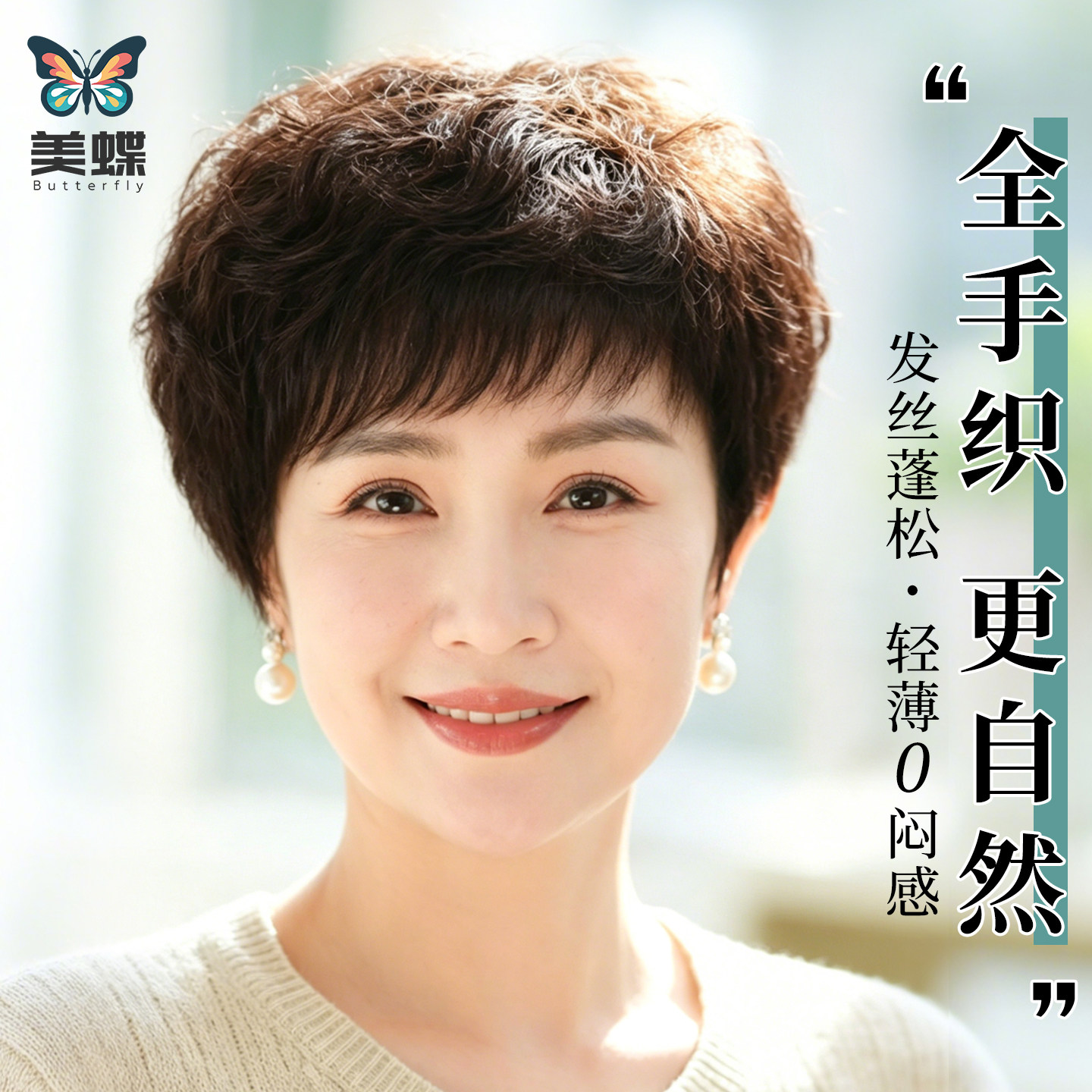 假发女全头套辫子发全手织高透隐形随意分缝全真发女士妈妈自然