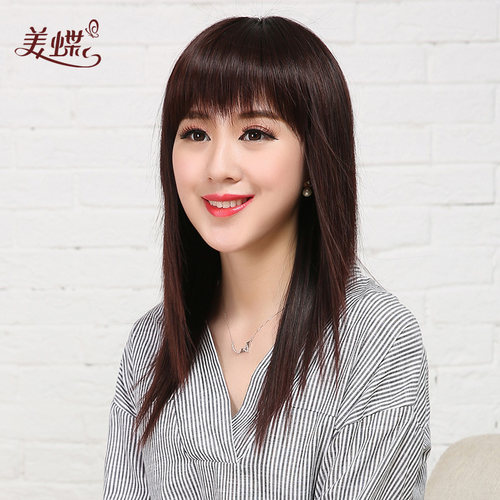 真人发丝不挑脸型假发