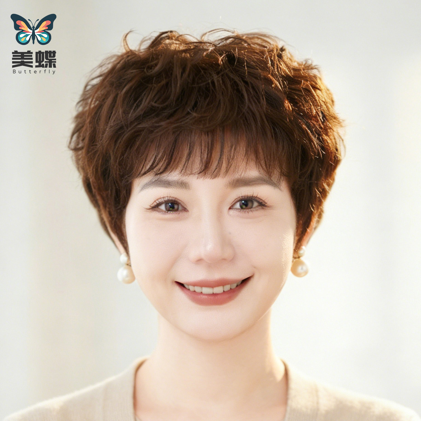 美蝶双递针持久蛋白烫妈妈短卷发