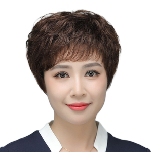 全头套女真人发丝短卷发