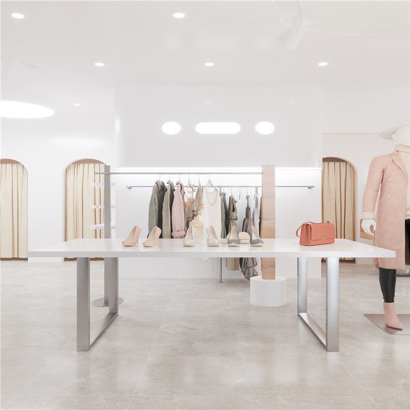 商场展示桌服装店中岛落地展示台长方形鞋包置物架流水台办公桌