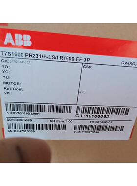 ABB塑壳断路器T7S1600 PR231/P -LS/1 R1600 FF 3P议价$