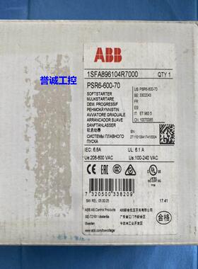 ABBPSR系列软启动器PSR6-600-70断路器1SFA896104R7000变频器议价