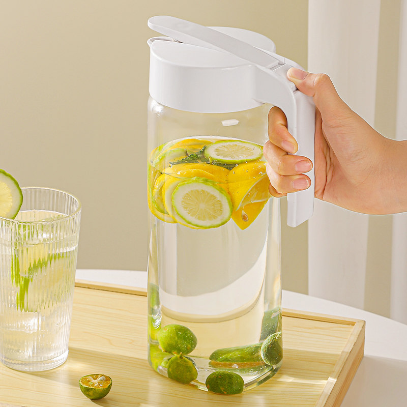 日式窄形冷水壶塑料冰箱凉水壶家用水瓶大容量果汁泡茶壶