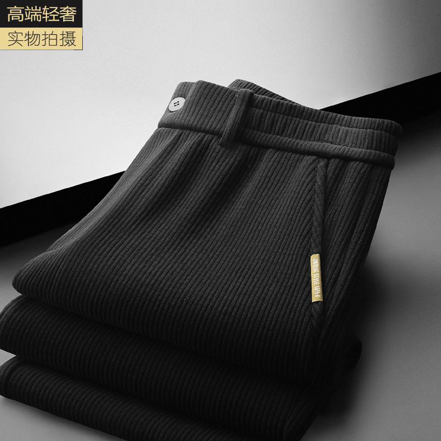 高端灯芯绒秋冬季宽松直筒休闲裤