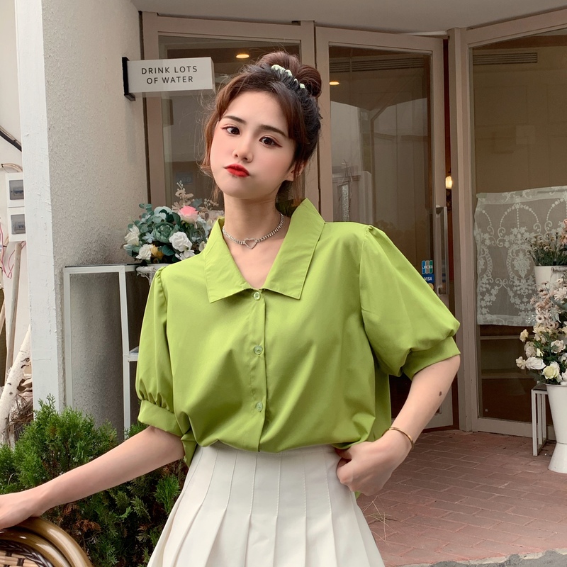 Japanese Short Sleeve Shirt women's casual chic top