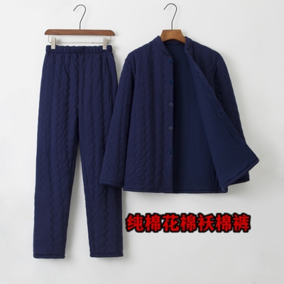 纯棉花加厚轻薄冬季保暖男练功服