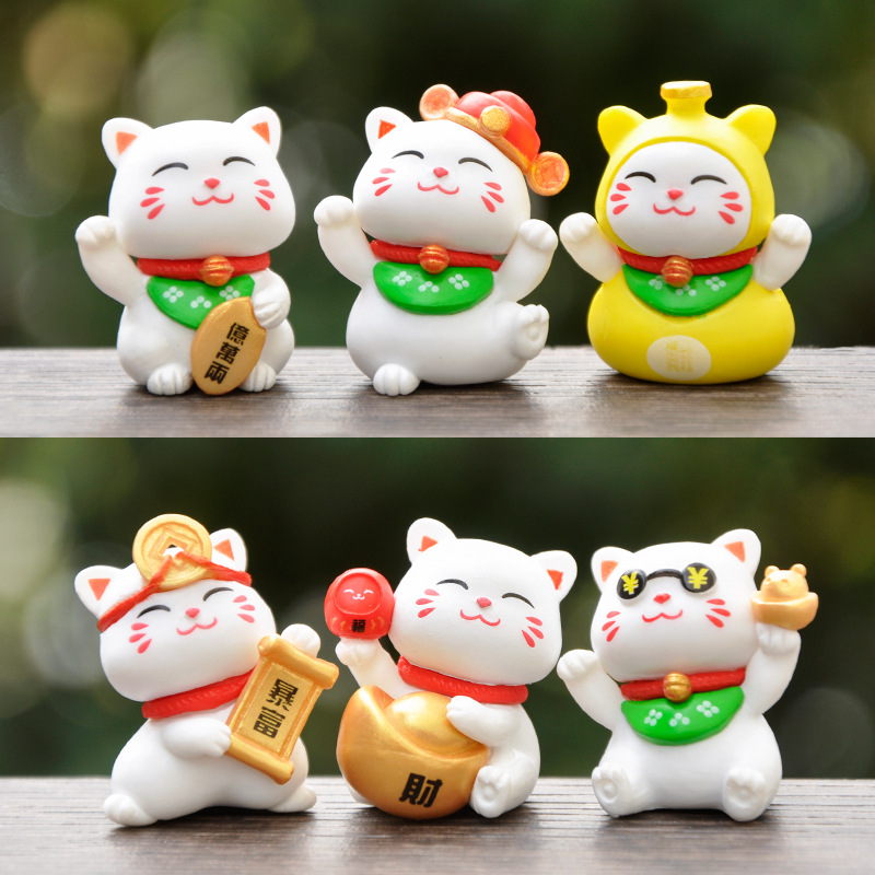 盲袋盲盒招财猫手办玩偶桌面摆件儿童可爱潮玩汽车学生礼物小礼品