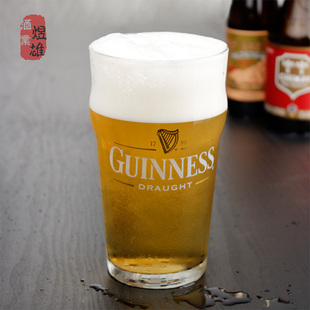 新款 玻璃杯 啤酒杯套装 健力士啤酒杯GUINNESS黑啤杯超大品脱杯英式