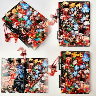 哪吒敖丙A7活页本摇摇乐笔记本可爱少女心高颜值动漫学生日记本子