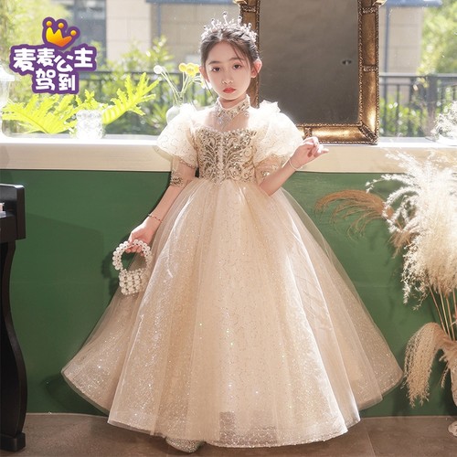 生日公主高端走秀钢琴演出服花童