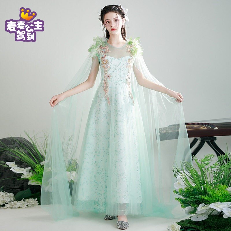 女童礼服裙超仙中国风古筝演出服图片