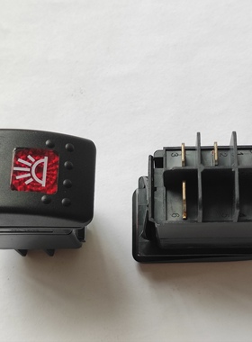 SOKEN品牌船型开关RK5跷板带红灯印INTER10RLIGHT大电流20A12VDC