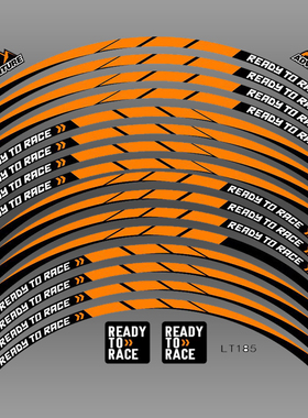适用Ktm790Adv摩托车390ADV越野890拉力1290机车轮毂贴反光防水贴