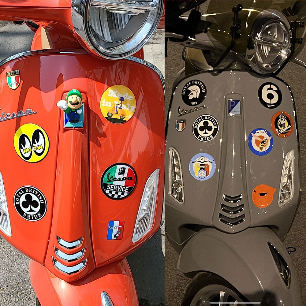 适用维斯帕摩托车3D反光磁贴