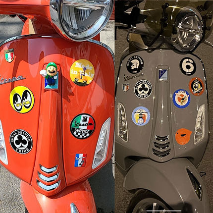 吸铁磁贴适用Vespa维斯帕踏板摩托车通用GTS300/LXV150机车改装贴