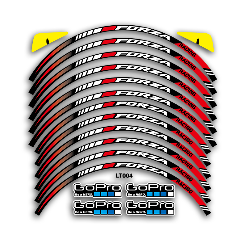 适用佛沙350摩托车轮毂贴纸