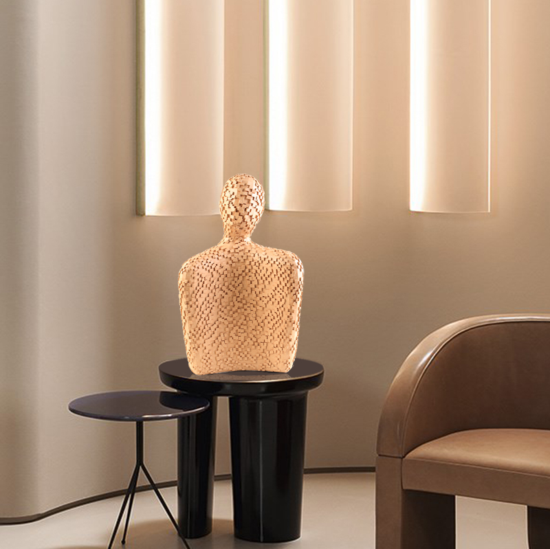 仿黄洞石玄关装饰摆件轻奢高档