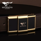 Septwolves, модный ремень, пряжка, кожаные модные штаны, из натуральной кожи, в корейском стиле