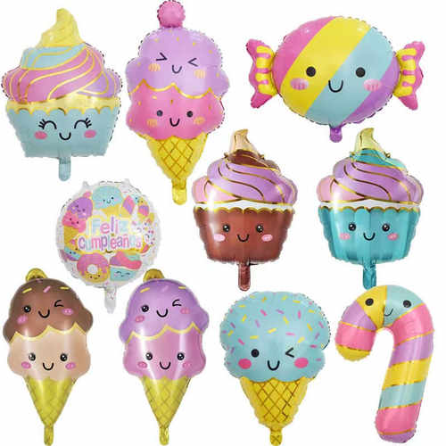 铝膜气球主题生日派对冰激凌儿童