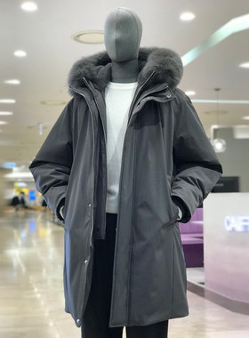 冬季liberclassy狐狸毛领羽绒服