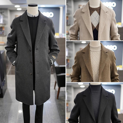 BASSO中长款毛呢冬季毛呢大衣