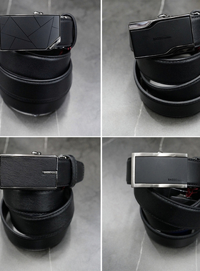 0301四季款BASSO黑色皮带商务休闲男士纯牛皮腰带皮带4款潮