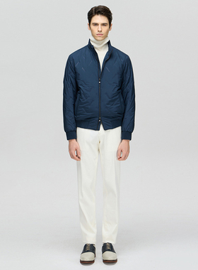 0130冬款CAMBRIDGE蓝色男士青春时尚帅气短款立领休闲夹克外套