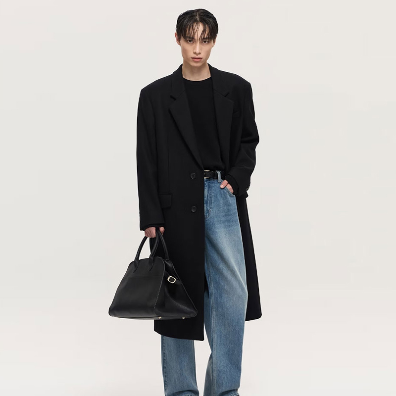 TNGT长款毛呢秋冬毛呢大衣