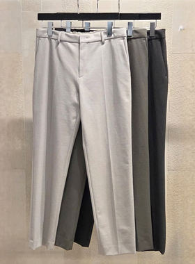 2025年秋季新款TIME HOMME韩国代购高端男装浅灰色休闲裤长裤Q