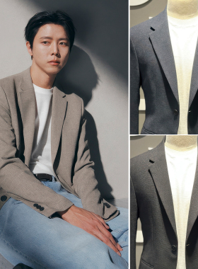 朱宇宰明星同款2026夏ZIOZIA黑色薄款男士西服上衣3色/有配套裤子