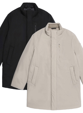 2025年秋冬National Geographic国家地理黑色立领派克鹅绒羽绒服R