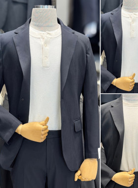 小格纹职业休闲西服套装