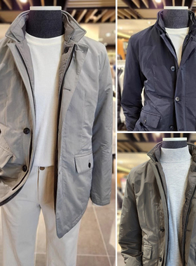 DR1121冬EDITION藏青色可拆卸两件套两件式短款鹅绒羽绒服男士3色