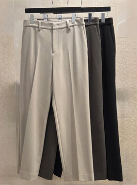 2025年秋季新款TIME HOMME韩国代购高端男装黑色休闲裤长裤子Q