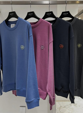 2025年秋新款SOLID HOMME韩版高端男装长袖T恤多彩蓝色休闲卫衣Q