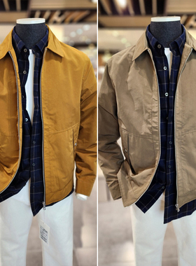 0101秋装39折特价EDITION芥末黄色深米色男士拉链外套夹克男士2色