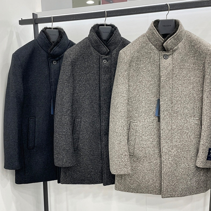 防静电抗菌鹅绒毛呢大衣羽绒服