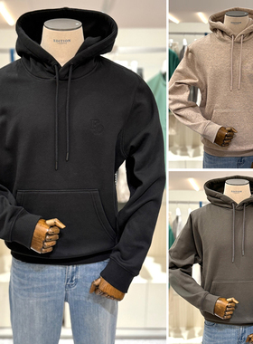 2025秋EDITION乳白色米色灰色连帽运动休闲男生卫衣5色可搭配套装