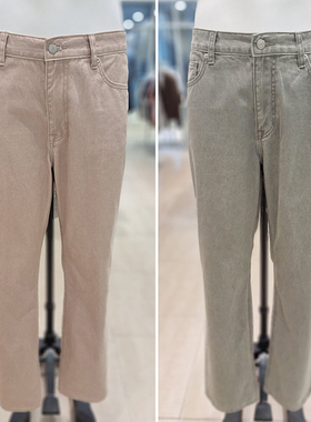 2025冬装新款EDITION纯棉米色卡其灰色纯色棉质休闲牛仔裤男生2色