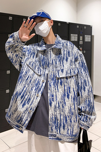 2021青少年外穿长袖夹克秋季宽松翻领休闲外套防风服W383-P60控75图片