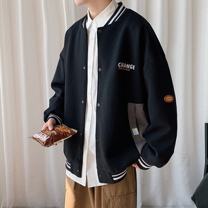 2025秋季男士外套潮流外套青少年棒球服小熊休闲运动外套JK81-P75图片