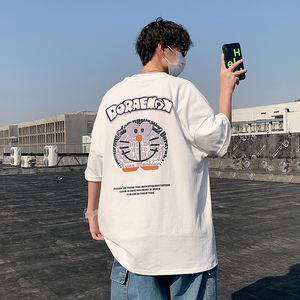 2025年夏季青少年趣味发泡印花短袖圆领休闲宽松T恤T88201-P45图片