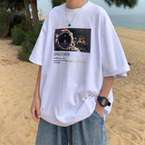 2025夏季青少年T恤趣味印花短袖港风流行宽松圆领休闲薄GT172-P28，男装T恤，电商A062