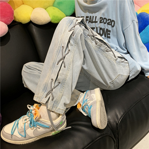 2025春季青少年宽松长裤直筒宽松牛仔裤NK160-P55控68图片